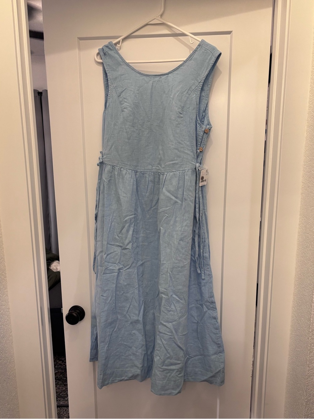 Free People Light Blue Sleeveless Midi Dress